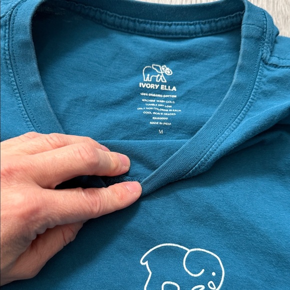 Ivory Ella Teal Animal Friends Long Sleeve Tee - Picture 4 of 5